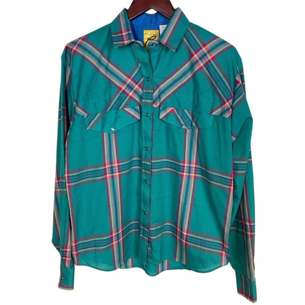 Vintage Roper Western Pearl Snap Front Button Down Shirt